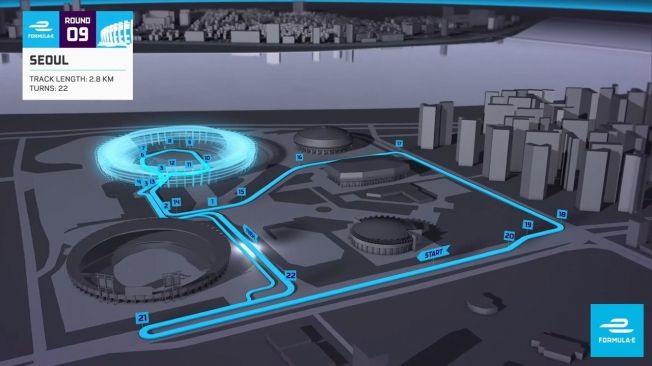 Primer boceto del trazado que acogerá el ePrix de Seúl de Fórmula E