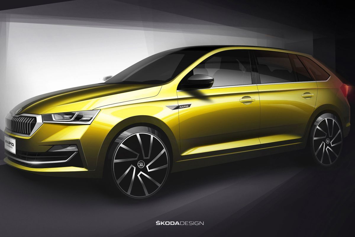 Skoda adelanta tres teasers del renovado Rapid Spaceback 2020 para China y Rusia