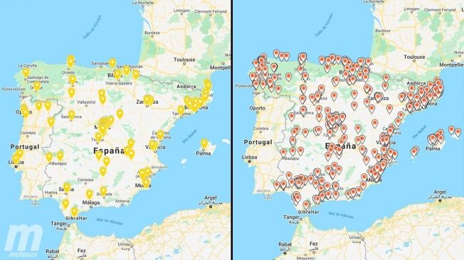 Red de puntos de repostaje de GNC vs GLP