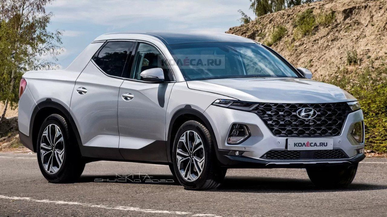 Nuevas recreaciones del Hyundai Santa Cruz 2021 muestran su frontal