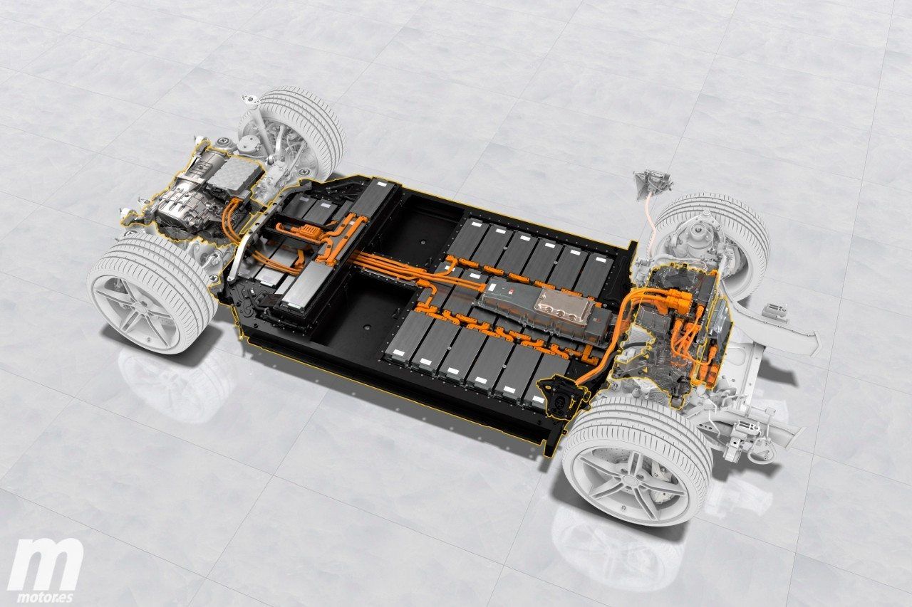 Foto plataforma J1 Porsche Taycan - técnica