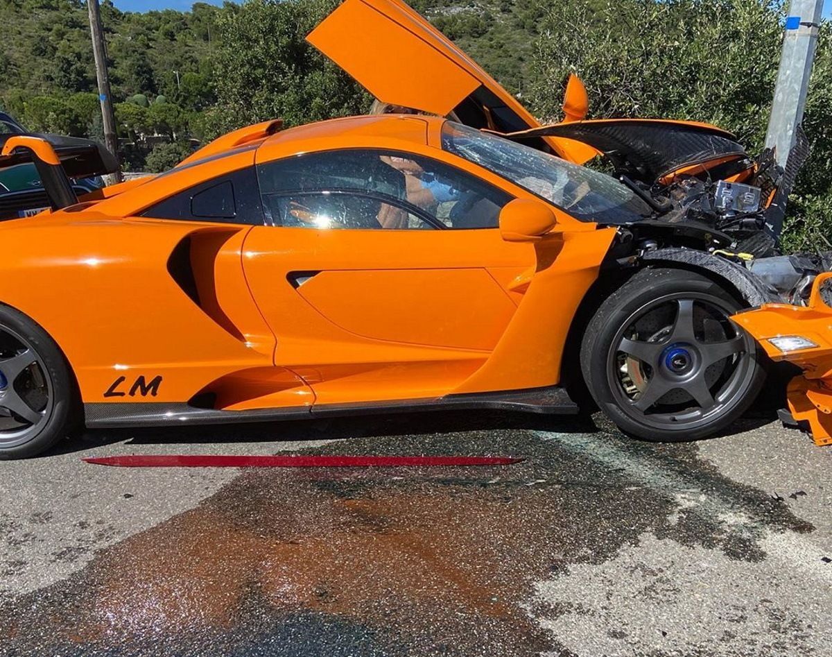 Adrián Sutil estrella su McLaren Senna LM cerca de Mónaco