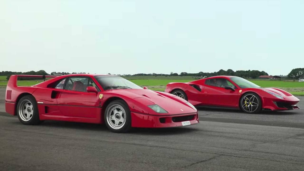 Ferrari F40 vs. Ferrari 488 Pista. Duelo entre el pasado y el presente de Ferrari