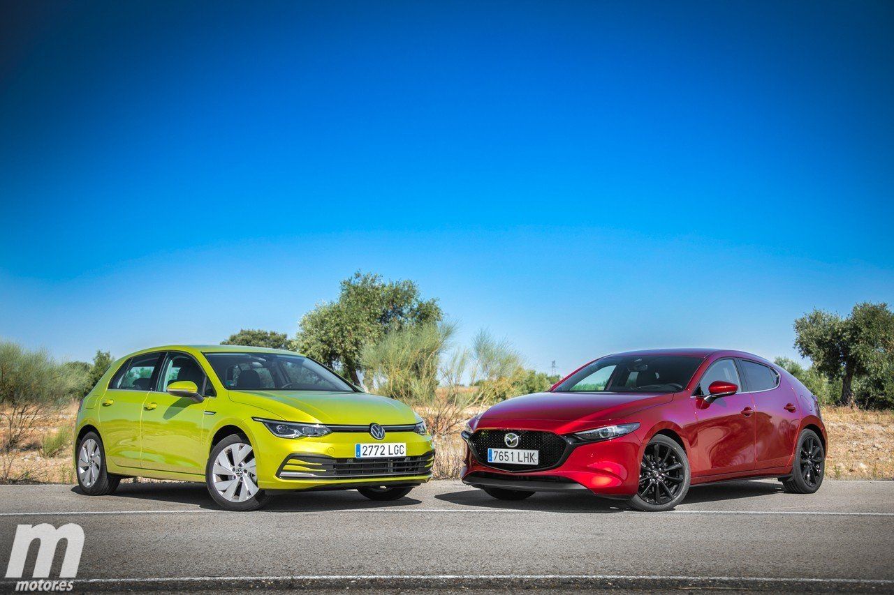 Comparativa Volkswagen Golf 8 vs Mazda3, duelo en la cumbre (con vídeo)