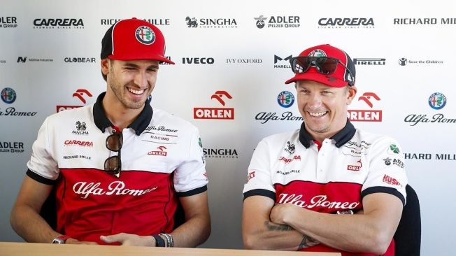 Antonio Giovinazzi y Kimi Raikkonen