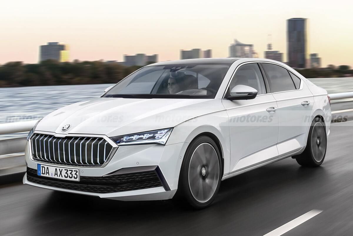 Primera recreación del Skoda Superb 2023, nueva generación de la berlina checa