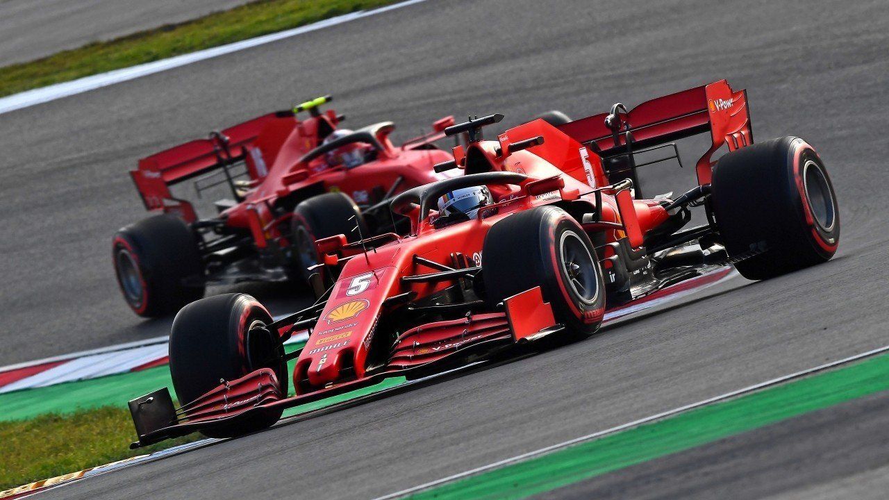 Sebastian Vettel y Charles Leclerc