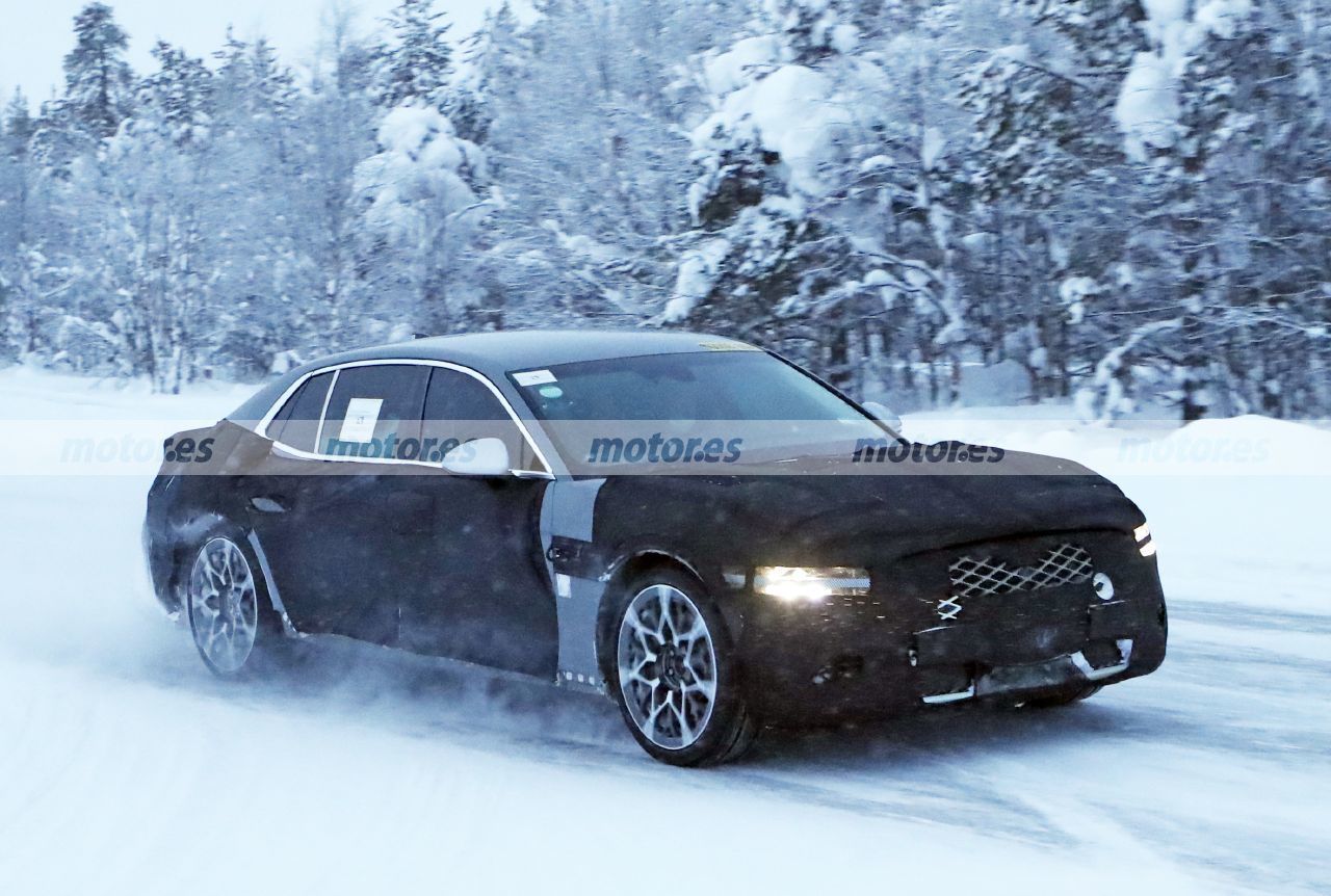 Primeras fotos espía del Genesis G90 2022 en las pruebas de invierno de Europa