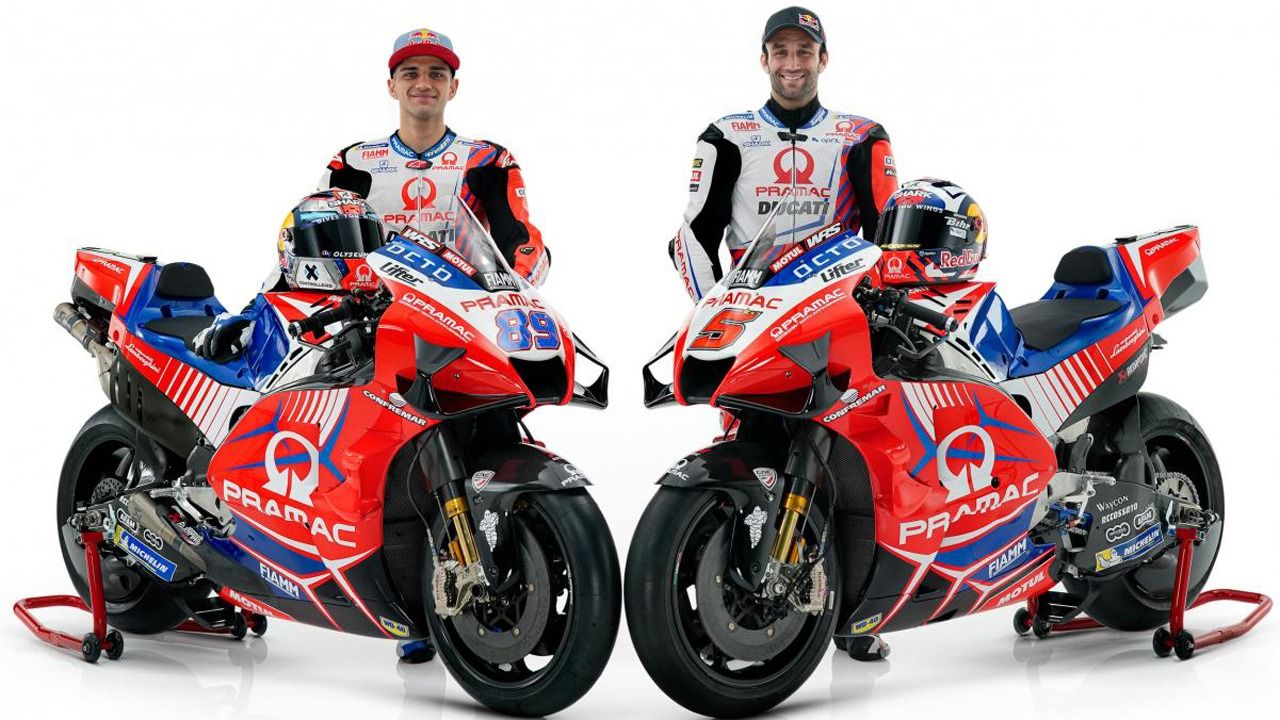 Jorge Martín y Johann Zarco ya lucen los colores del Pramac Racing