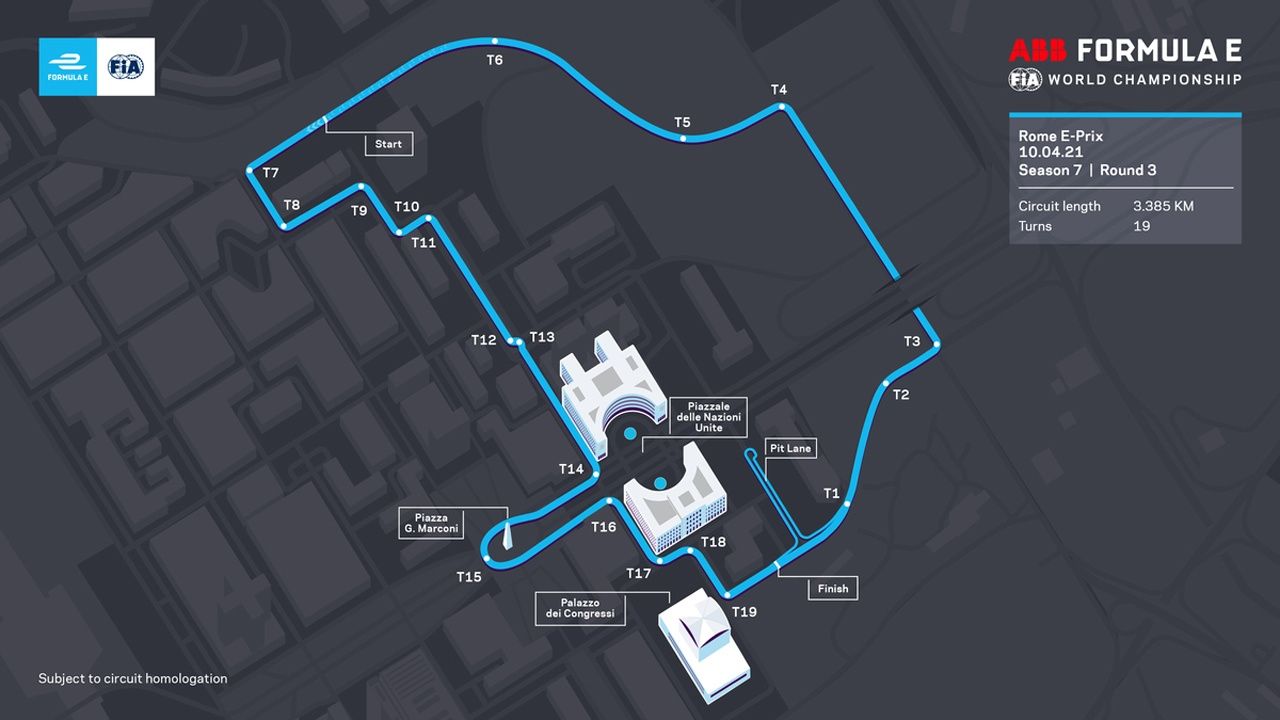 La Fórmula E insiste con el ePrix de Roma y presenta su nuevo trazado