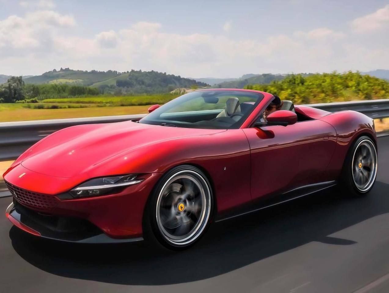 ¿Habrá un Ferrari Roma Spider? Probablemente no, pero su diseño sería espectacular