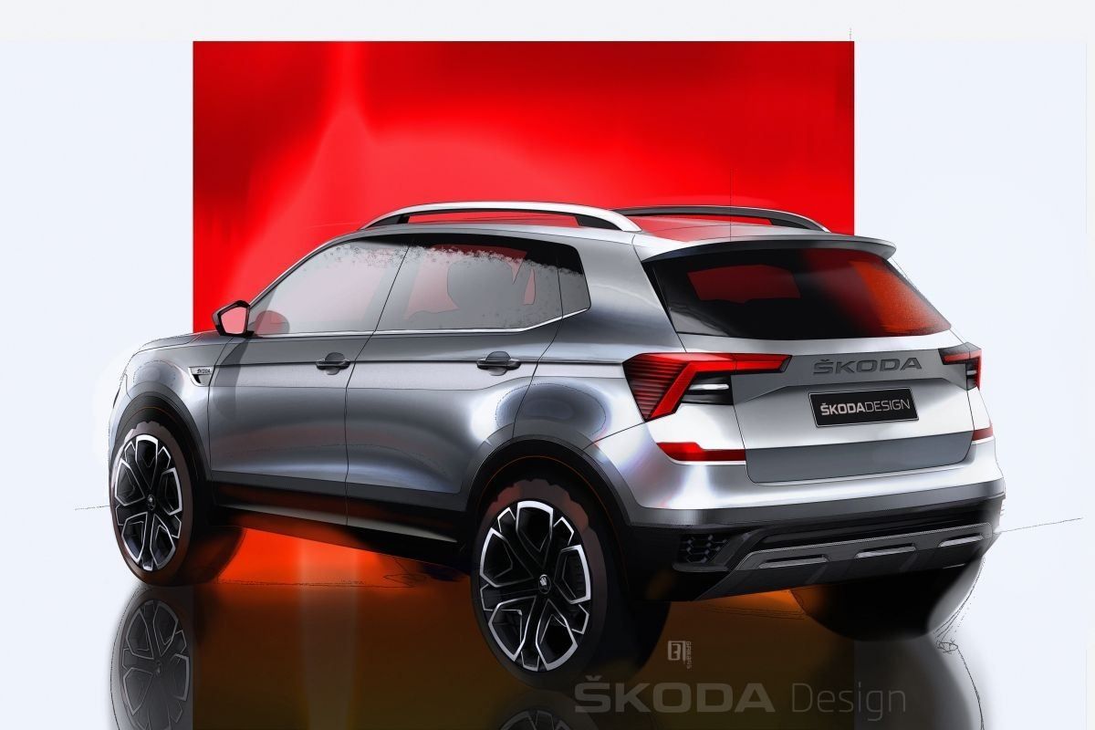 Boceto oficial del Skoda Kushaq 2021 para India