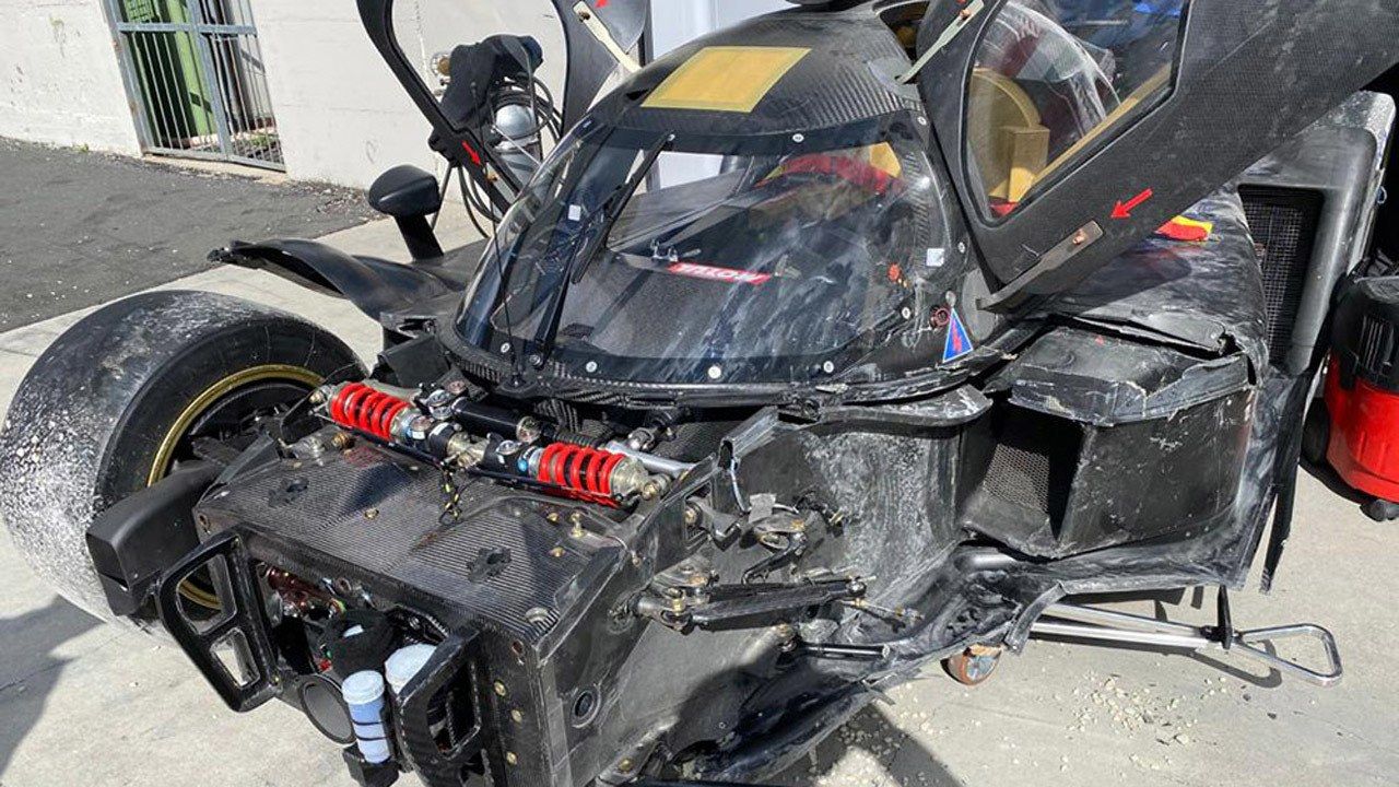 Accidente del SCG 007 LMH en Vallelunga tras realizar más de 200 vueltas