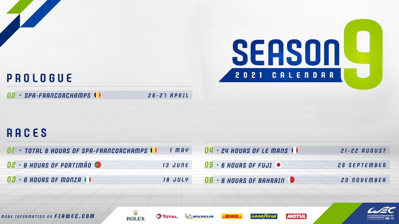 La FIA reorganiza el calendario del WEC 2021 tras aplazar Le Mans