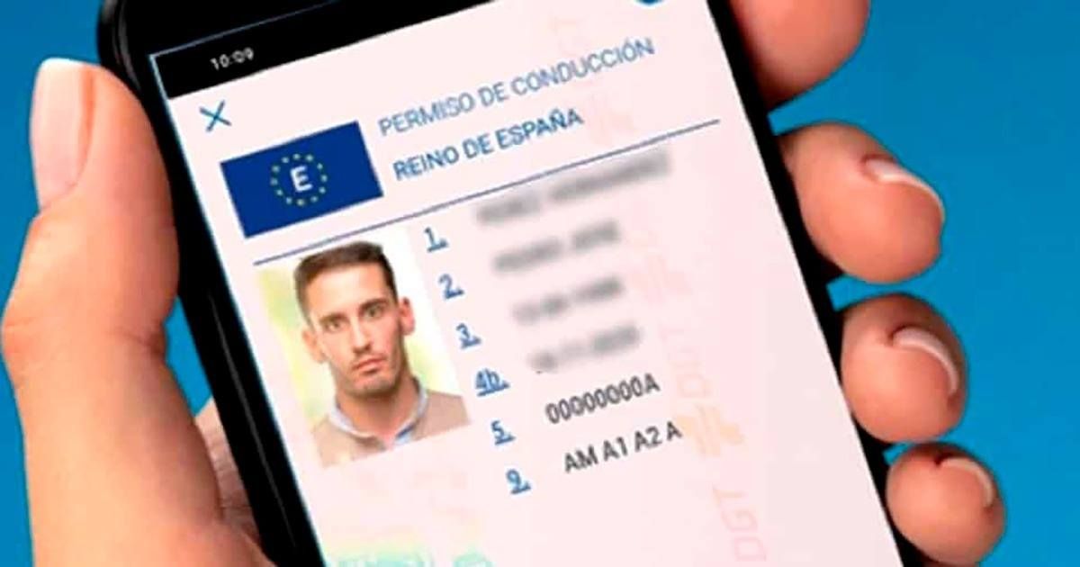 Detalle de la aplicación MiDGT, un carnet de conducir virtual