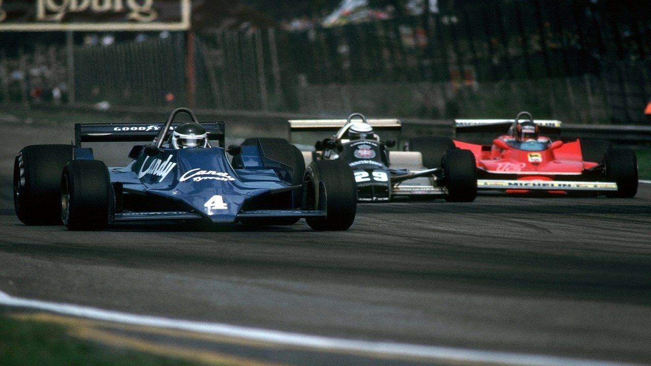 Jean-Pierre Jarier, Riccardo Patrese y Gilles Villeneuve en el GP de Bélgica de F1 de 1979