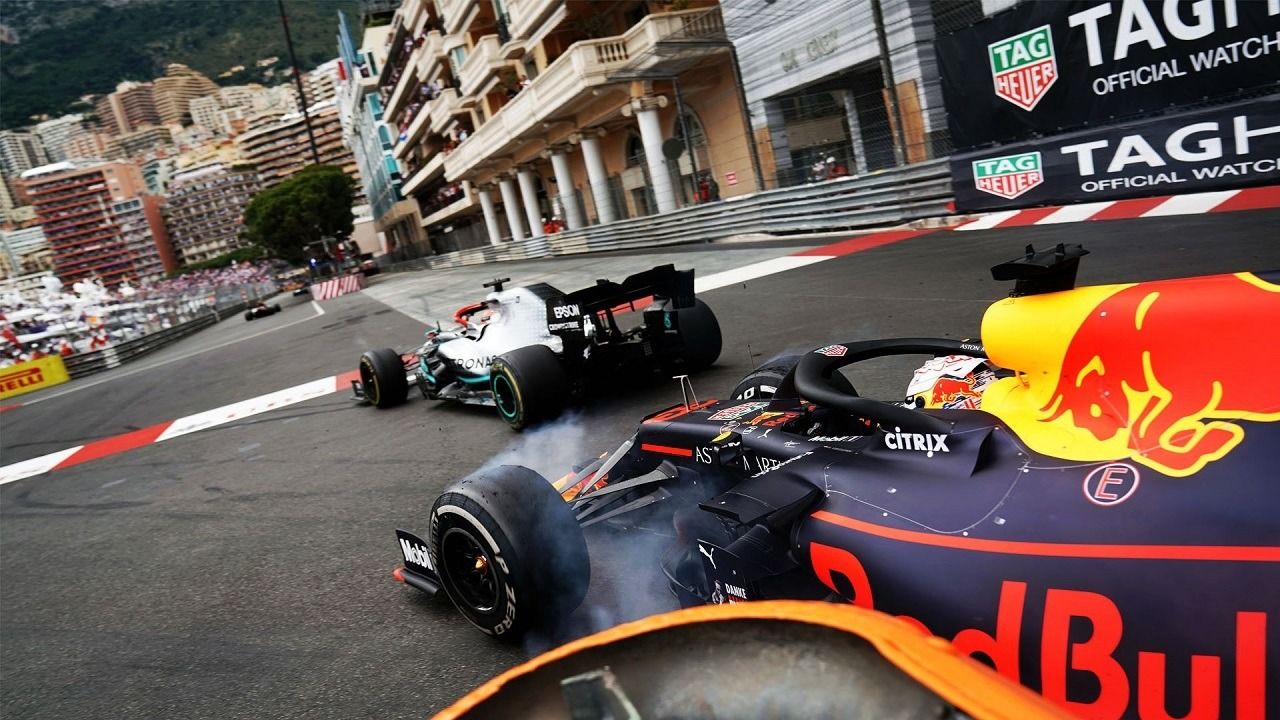 Max Verstappen y Lewis Hamilton en el GP de Mónaco F1 de 2019