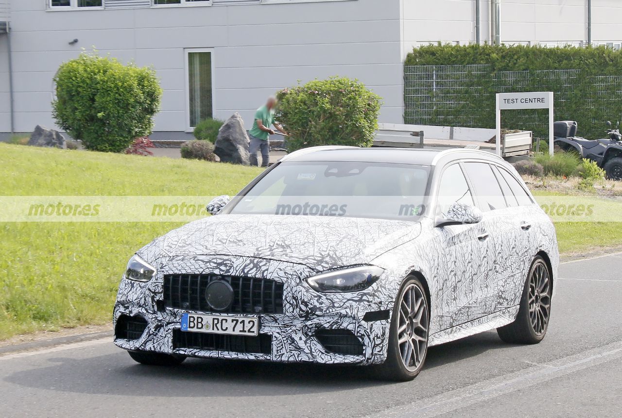 Foto espía Mercedes-AMG C 63 e Estate 2022 - exterior