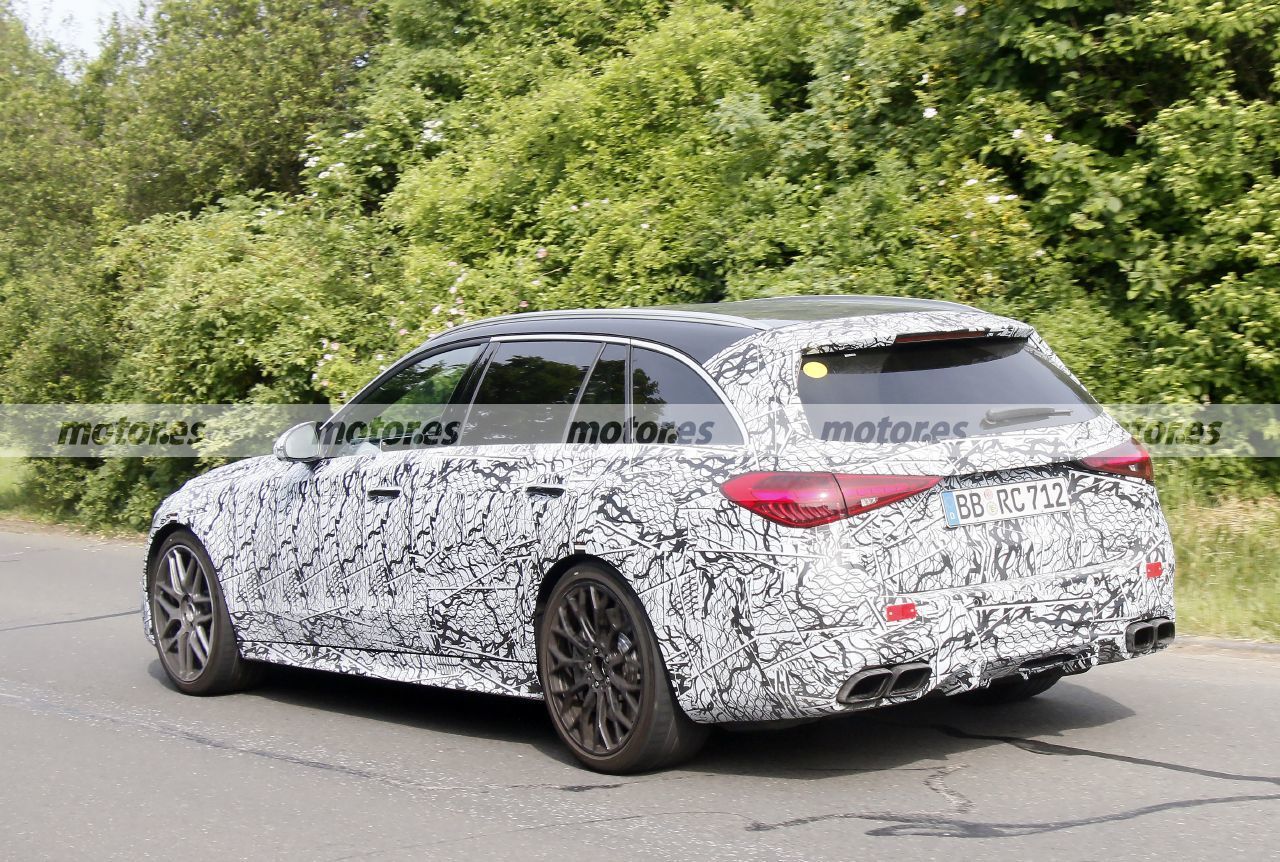 Foto espía Mercedes-AMG C 63 e Estate 2022 - exterior