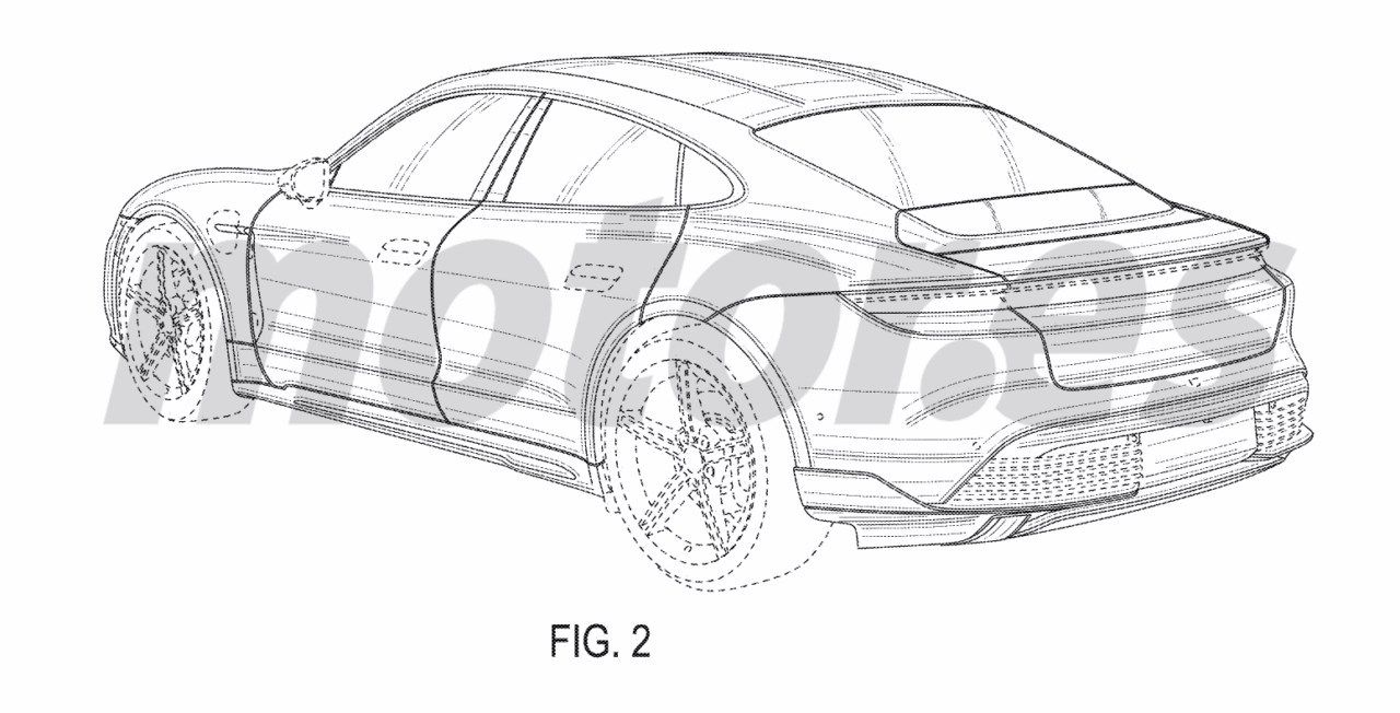 Dibujo patente Porsche Taycan Cross Sedán