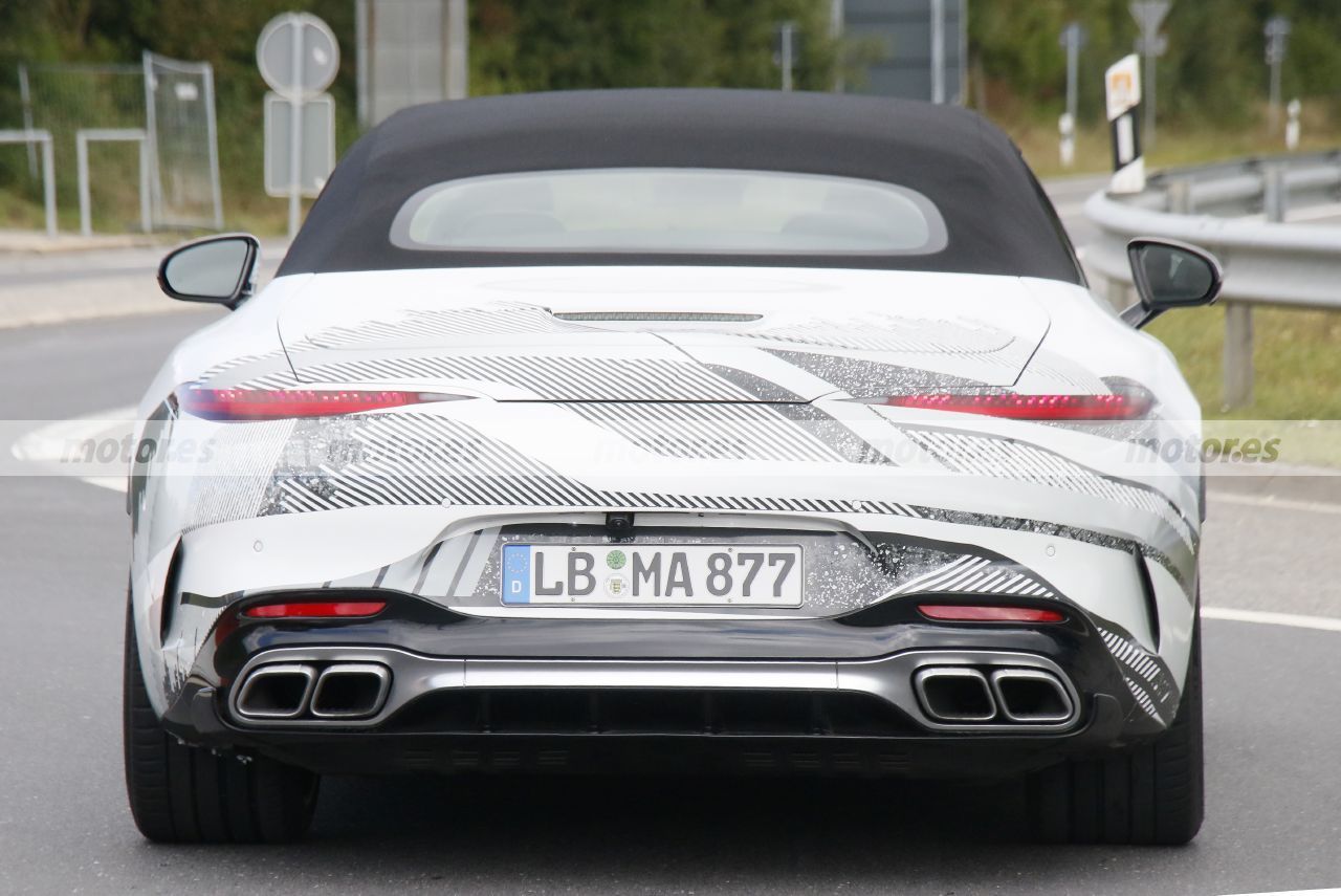 Foto espía Mercedes-AMG SL 2022 destapado - exterior