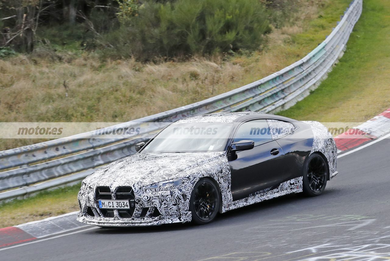 Foto espía BMW M4 CSL 2023 en Nürburgring - exterior