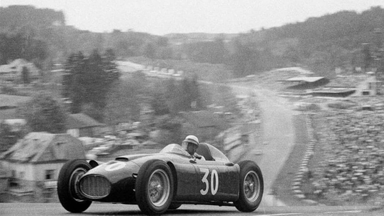 Eugenio Castellotti en el GP de Bélgica de 1955