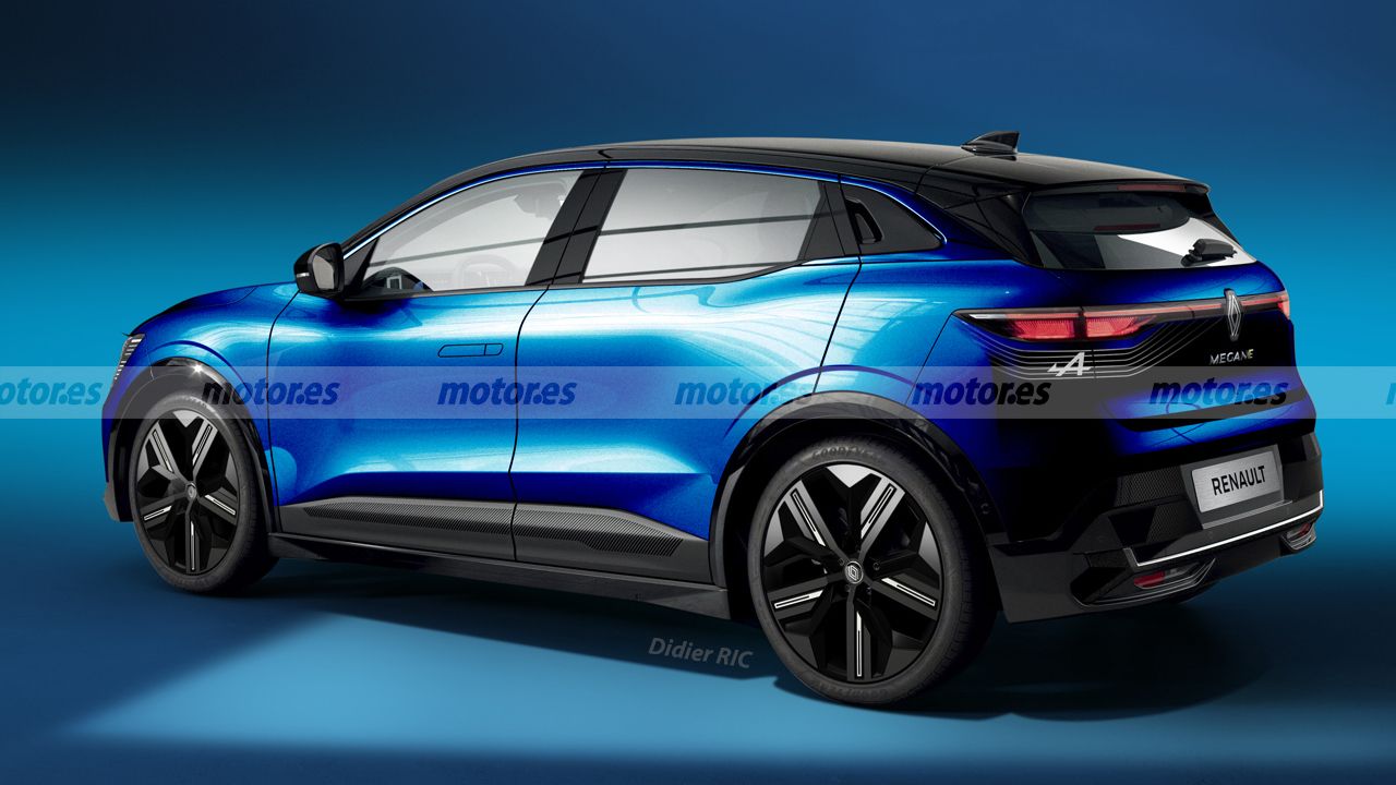 Renault Megane E-Tech Electric Alpine Line - recreación