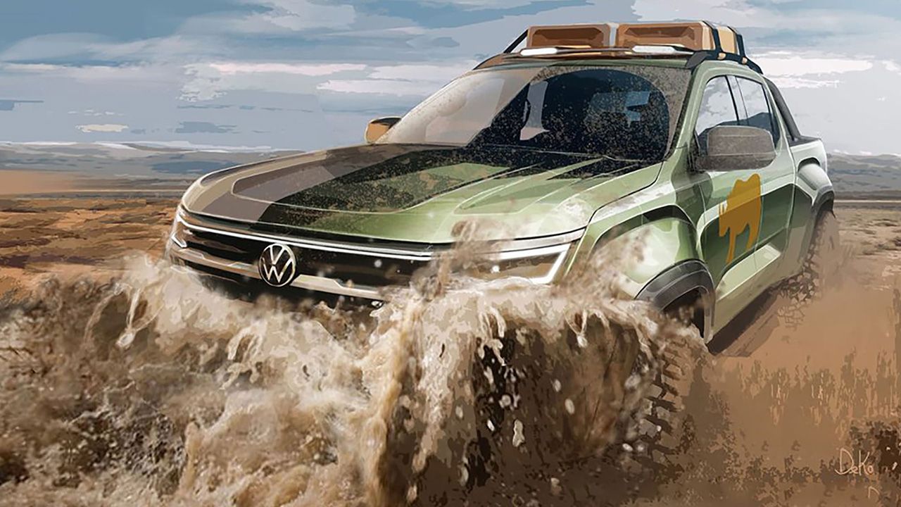 Volkswagen Amarok 2023, la nueva generación se destapa en estos bocetos