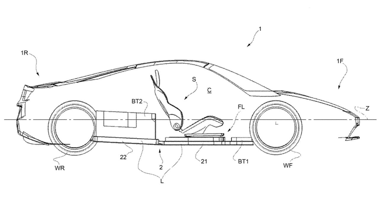 Ferrari presenta una nueva patente de la futura plataforma de sus coches eléctricos