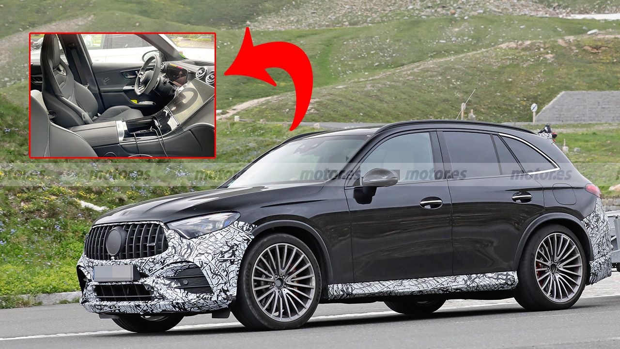 El nuevo Mercedes-AMG GLC 63 2023 pierde camuflaje y su interior queda al descubierto