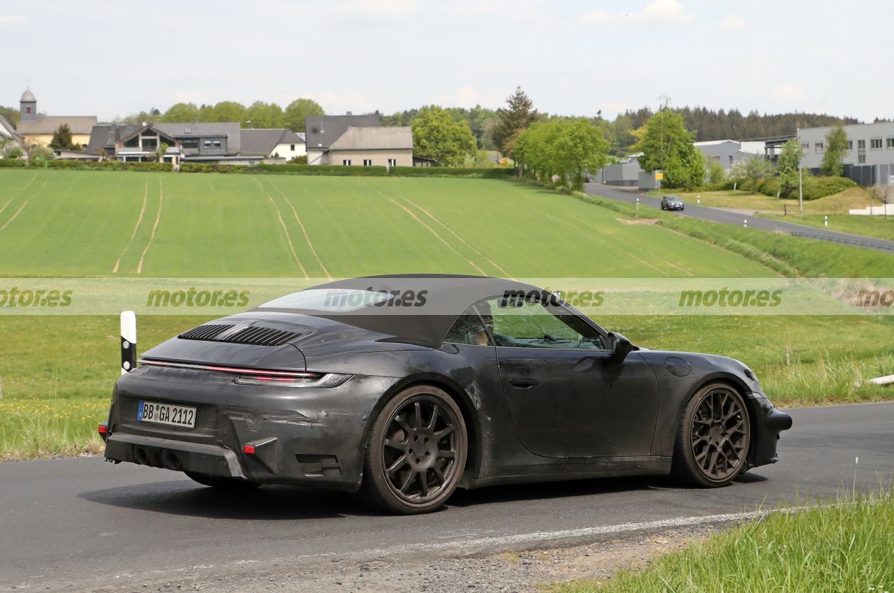 Fotos espía Porsche 911 Cabrio Facelift 2023