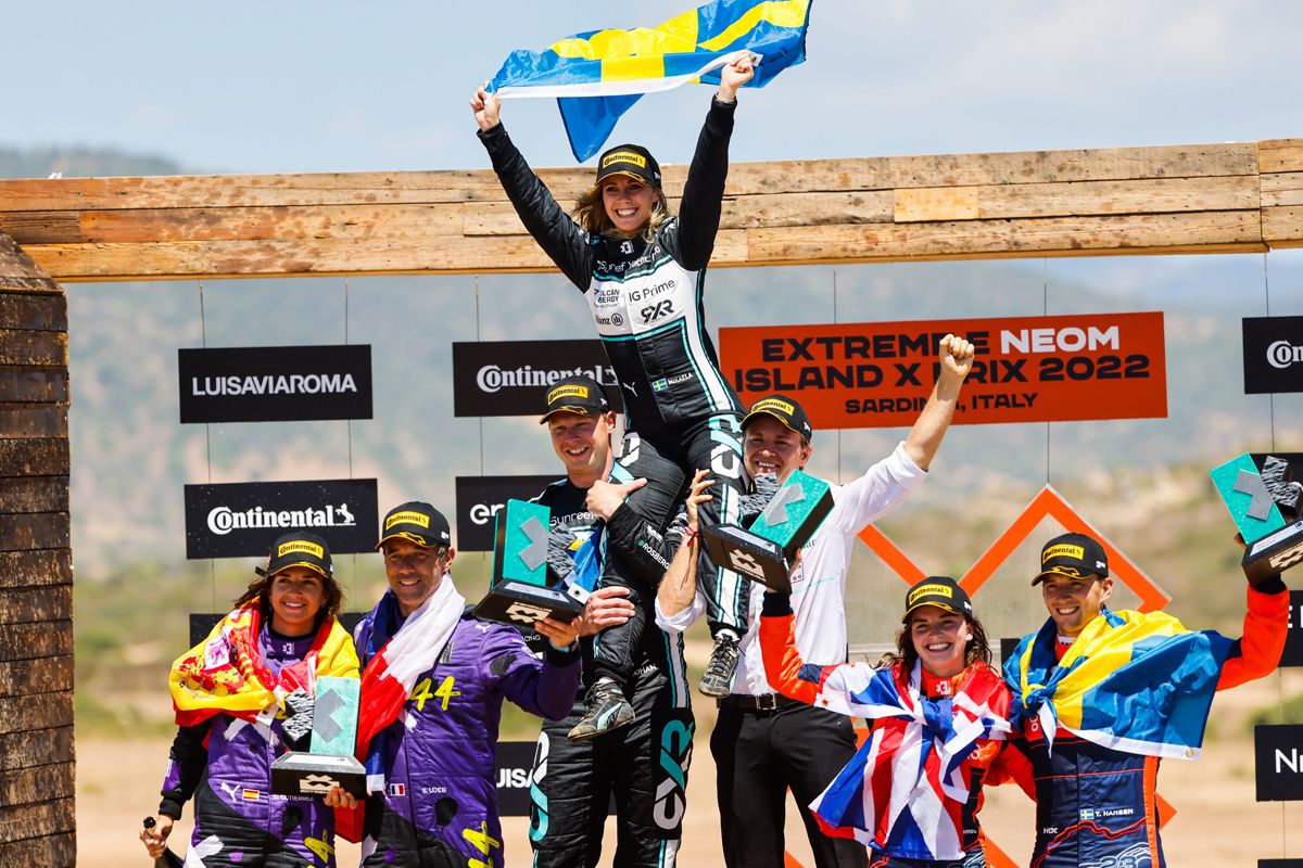 Kristoffersson y Ahlin-Kottulinsky, más líderes de Extreme E tras Cerdeña