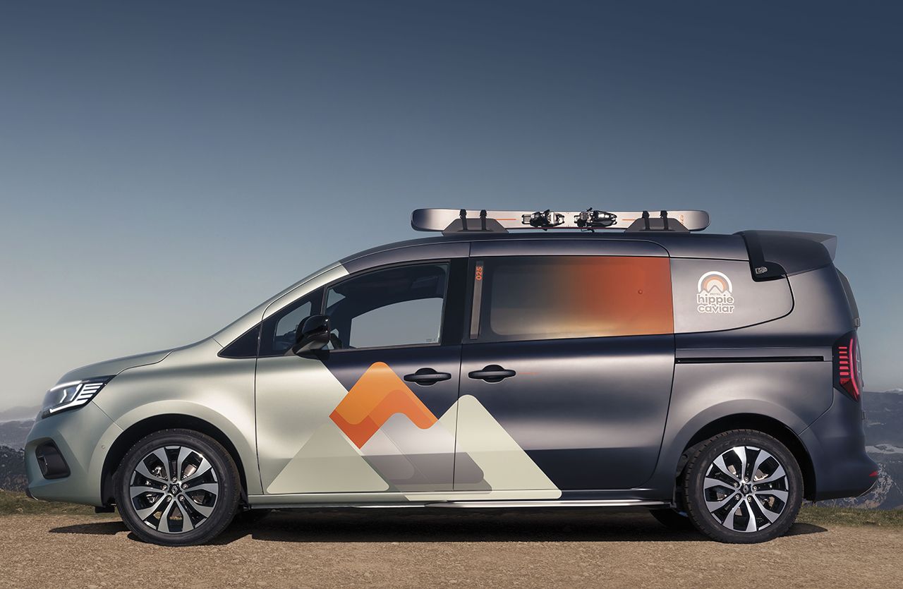 El Renault Hippie Caviar Motel lleva el estilo Camper a la Kangoo eléctrica