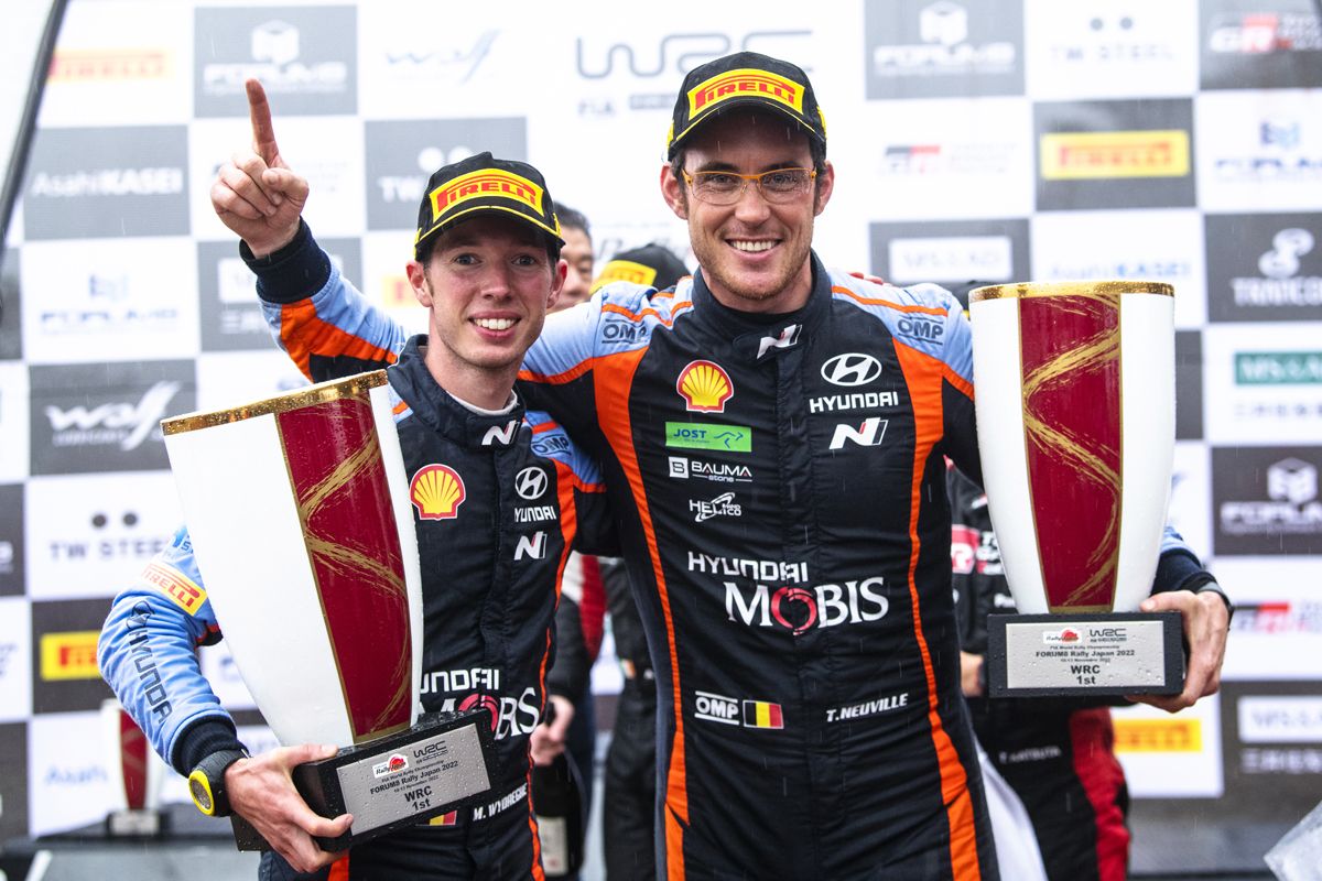 Doblete de Hyundai en casa de Toyota con victoria de Thierry Neuville en Japón