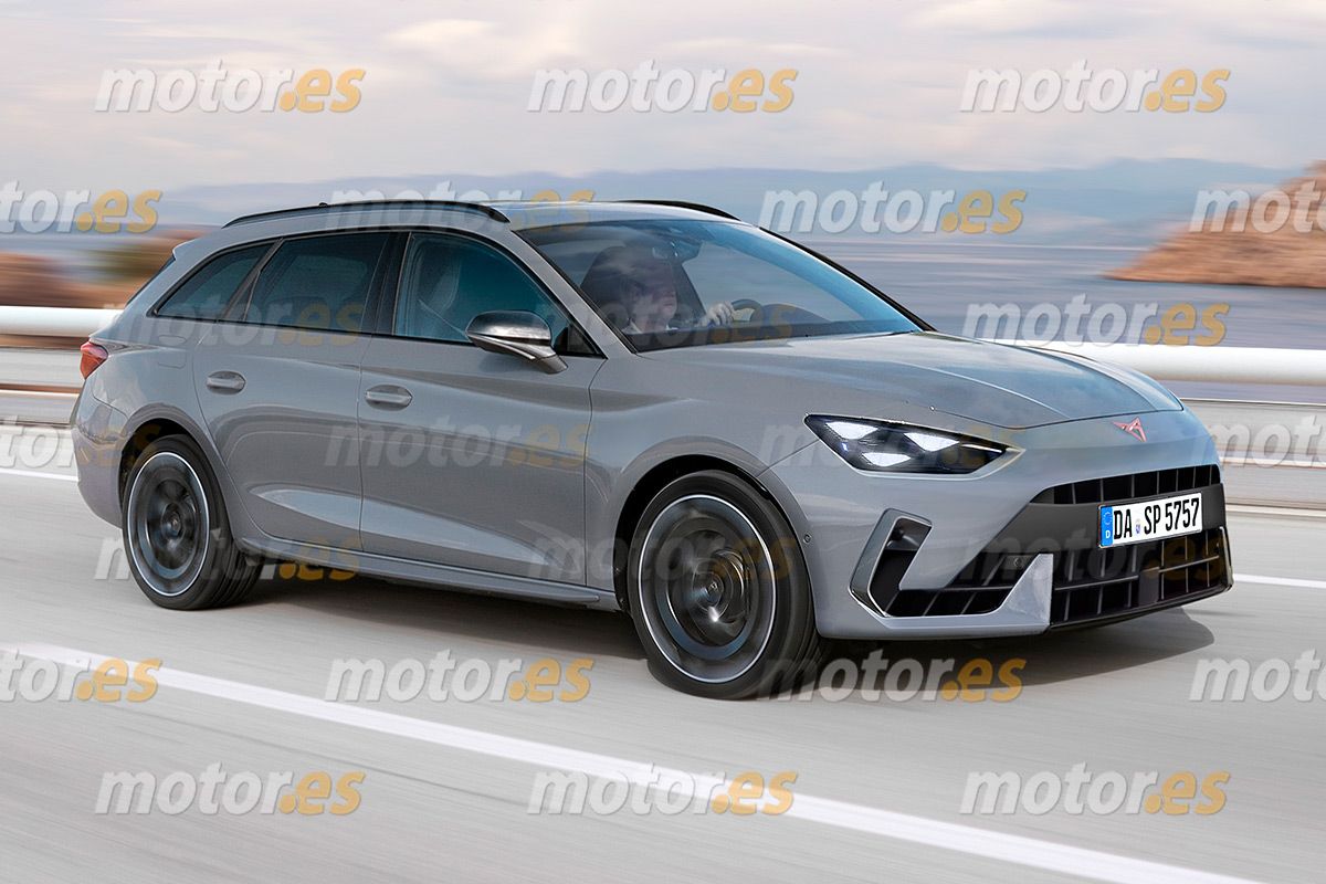 Fiel adelanto del restyling CUPRA León Sportstourer, el familiar deportivo estrena imagen en 2024