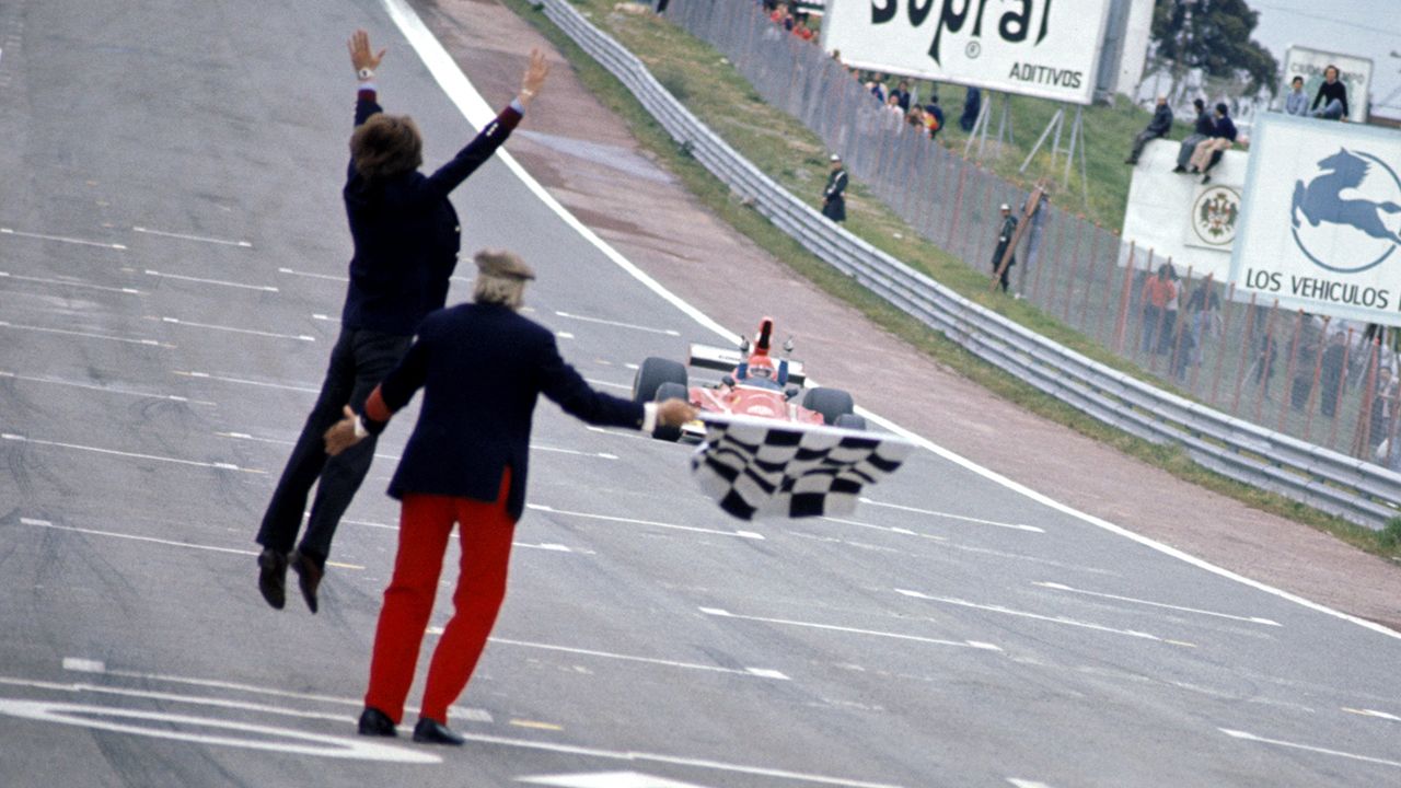 Pepe Banderas, Montezemolo y Lauda en el GP de España de 1974