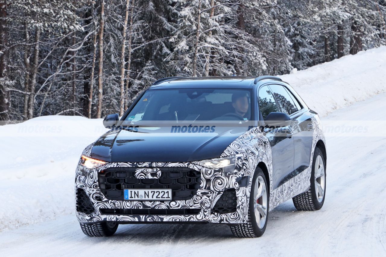 El revisado Audi Q8 Facelift muestra su nueva imagen más definida en estas nuevas fotos espía