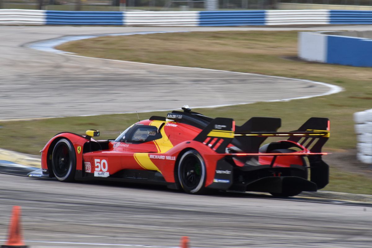 El Ferrari 499P rueda en Sebring mientras los focos están puestos en las 24 Horas de Daytona