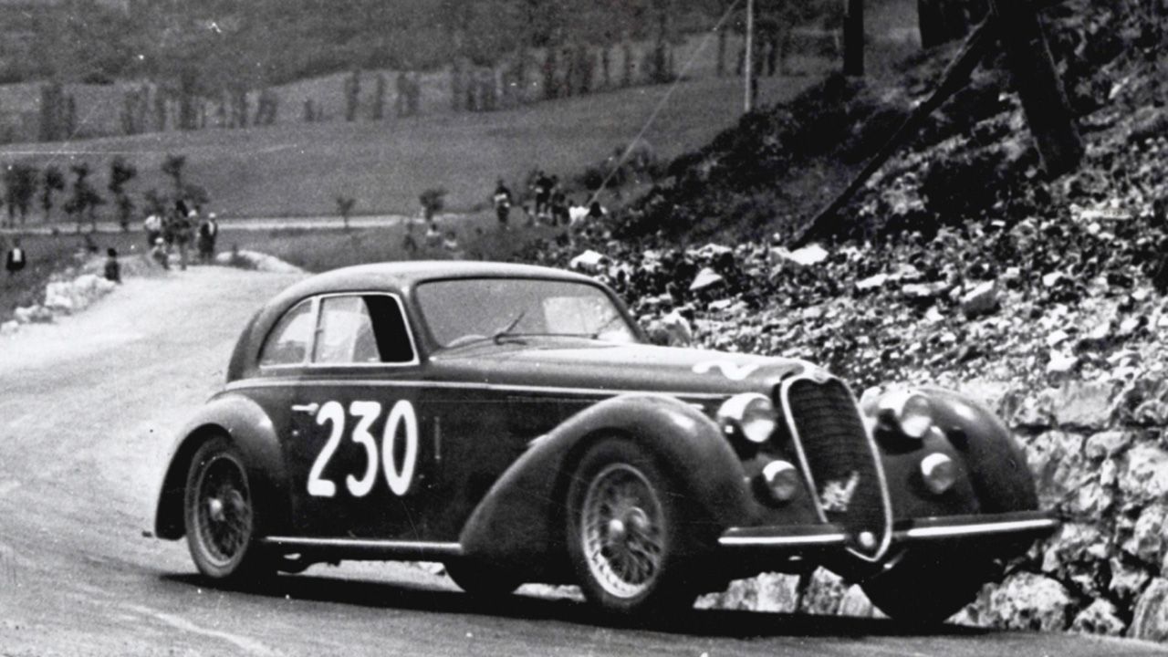 Camino de la victoria en la Mille Miglia de 1947