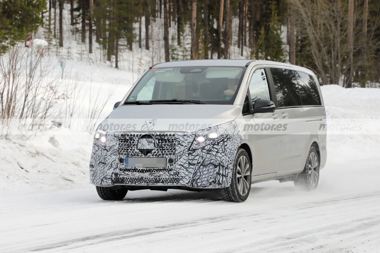 Fotos espía del Mercedes Clase V Facelift 2023