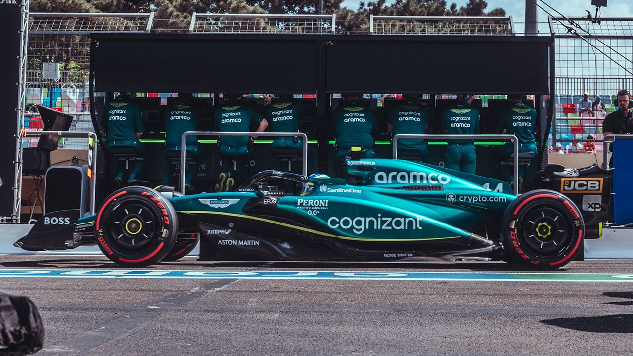 Aston Martin en el GP de Azerbaiyán 2023 de Fórmula 1