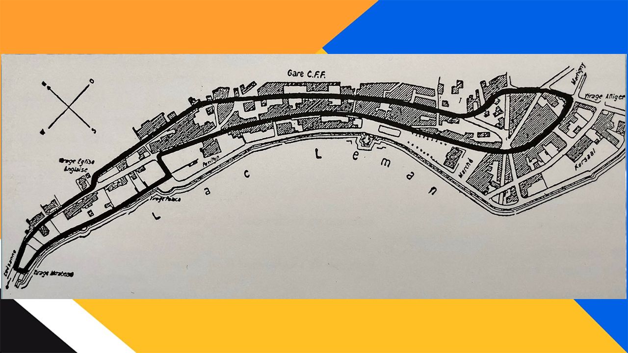 El trazado del circuito del Gran Premio de Montreux