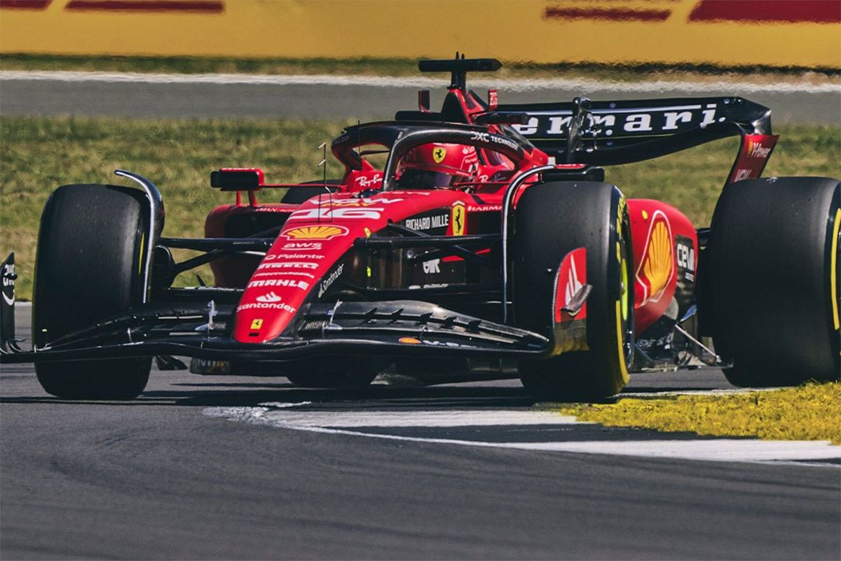 Charles Leclerc, el más rápido en Silverstone antes de la llegada de la lluvia