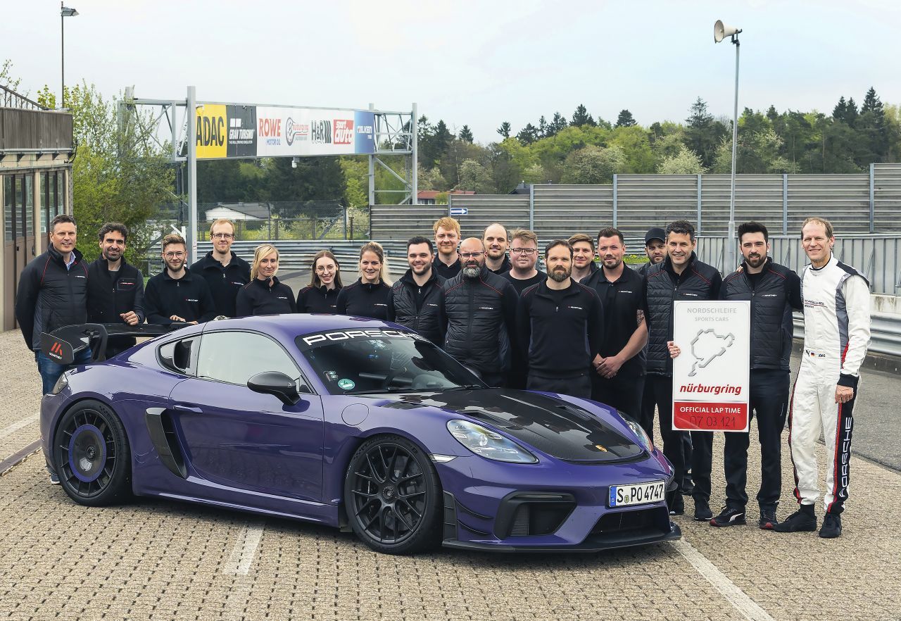 El Porsche 718 Cayman GT4 RS presenta un nuevo kit de Manthey Racing en Nürburgring con una inimaginable sorpresa de récord