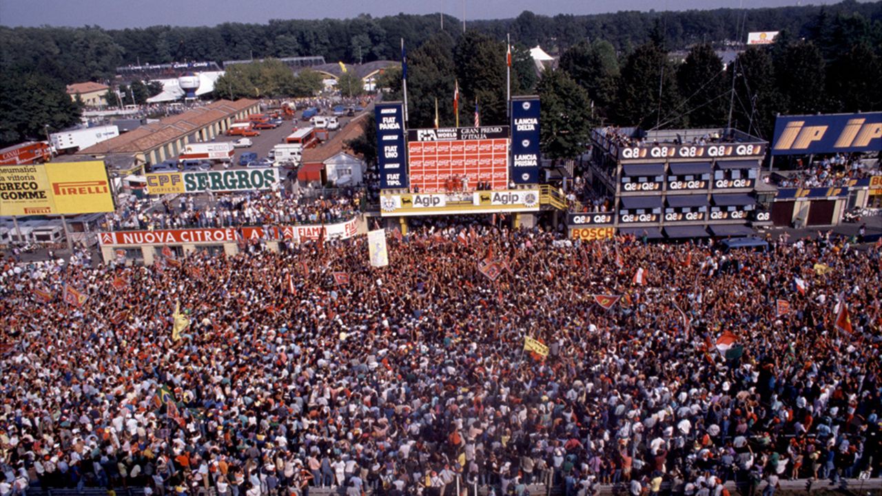 La invasión de pista tras la carrera del GP de Italia de Fórmula 1