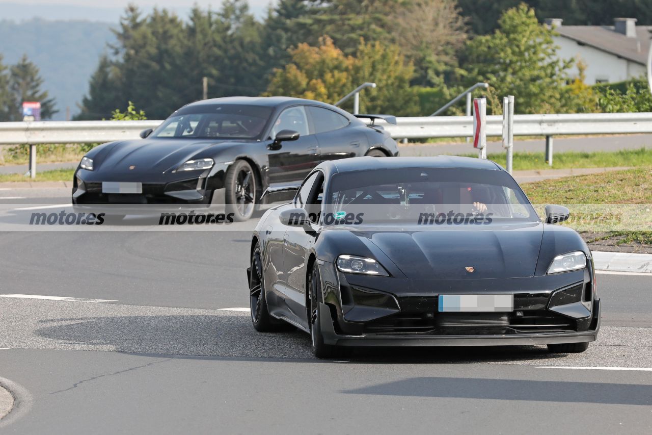 El exclusivo Porsche Taycan Turbo GT 2025 cazado durante los preparativos para un nuevo récord, más rápido que el Rimac Nevera