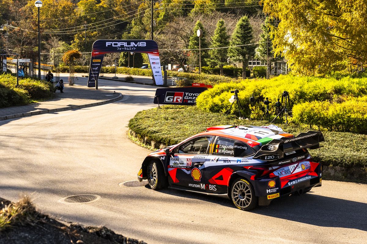 Dominio de Thierry Neuville en el shakedown del Rally de Japón, cita que conquistó en 2022