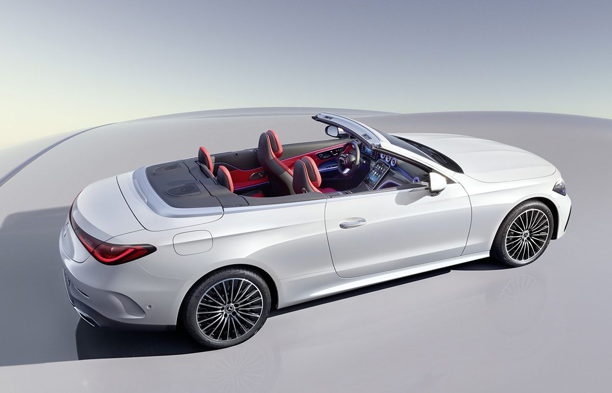 A cielo abierto con elegancia y potencia, filtrados los motores del nuevo Mercedes CLE Cabrio que se estrena la próxima primavera y todos ECO