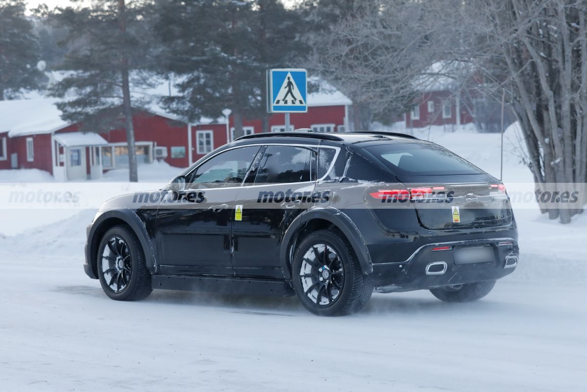 Fotos espía mula Porsche Cayenne Eléctrico 2026